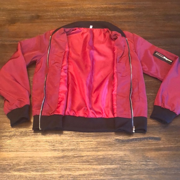 Vintage Other - Red Retro Bomber Jacket